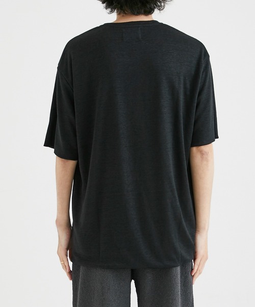 RIVORA(リヴォラ)の「【RIVORA/リヴォラ】Vintage Linen Layered T-Shirts/ヴィンティージリネンレイヤードTシャツ(Tシャツ/カットソー・メンズ・ホワイト/ブラック・L/XL/M)」の5枚目の写真