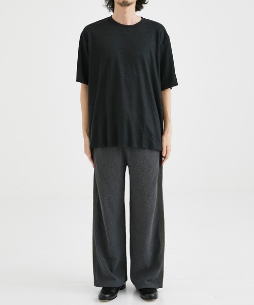RIVORA(リヴォラ)の「【RIVORA/リヴォラ】Vintage Linen Layered T-Shirts/ヴィンティージリネンレイヤードTシャツ(Tシャツ/カットソー・メンズ・ホワイト/ブラック・L/XL/M)」の6枚目の写真