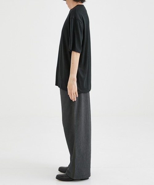 RIVORA(リヴォラ)の「【RIVORA/リヴォラ】Vintage Linen Layered T-Shirts/ヴィンティージリネンレイヤードTシャツ(Tシャツ/カットソー・メンズ・ホワイト/ブラック・L/XL/M)」の7枚目の写真