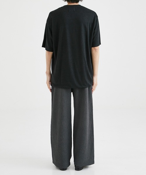 RIVORA(リヴォラ)の「【RIVORA/リヴォラ】Vintage Linen Layered T-Shirts/ヴィンティージリネンレイヤードTシャツ(Tシャツ/カットソー・メンズ・ホワイト/ブラック・L/XL/M)」の8枚目の写真