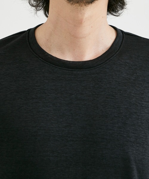 RIVORA(リヴォラ)の「【RIVORA/リヴォラ】Vintage Linen Layered T-Shirts/ヴィンティージリネンレイヤードTシャツ(Tシャツ/カットソー・メンズ・ホワイト/ブラック・L/XL/M)」の9枚目の写真