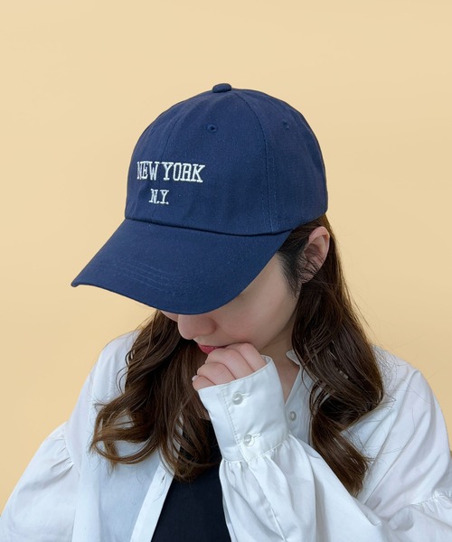 CEMONEMO(セモネモ)の「NEW YORK ベースボールキャップ(キャップ・レディース・ブラック/ネイビー/ベージュ/ホワイト・FREE)」の20枚目の写真