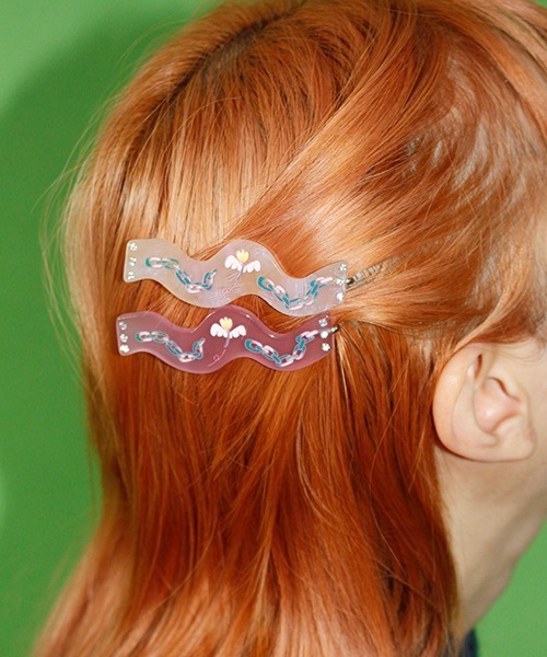 Casselini（キャセリーニ）の「【CHAI/YUUKI スペシャルシリーズ】Casselini(キャセリーニ)アクリルへアピン（バレッタ/ヘアクリップ・レディース・アイボリー/ラベンダー・FREE）」の6枚目の写真