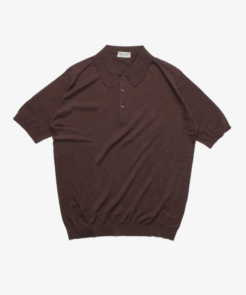 JOHN SMEDLEY(ジョンスメドレー)の「JOHN SMEDLEY ISIS 30 GAUGE SEAISLAND COTTON POLO KNITジョンスメドレー アイシス 30ゲージ シーアイランドコットン ポロニット EASY FIT(ポロシャツ・メンズ・シルバー/ベージュ系/ブラウン系その他/コバルトブルー/ブラック/カーキオリーブ/グレー系その他/ネイビー/インディゴブルー/ホワイト/ベージュ系1/チョコ/ダークブラウン/チャコール/グレイッシュベージュ・LARGE/X-LARGE/MEDIUM/SMALL)」の6枚目の写真