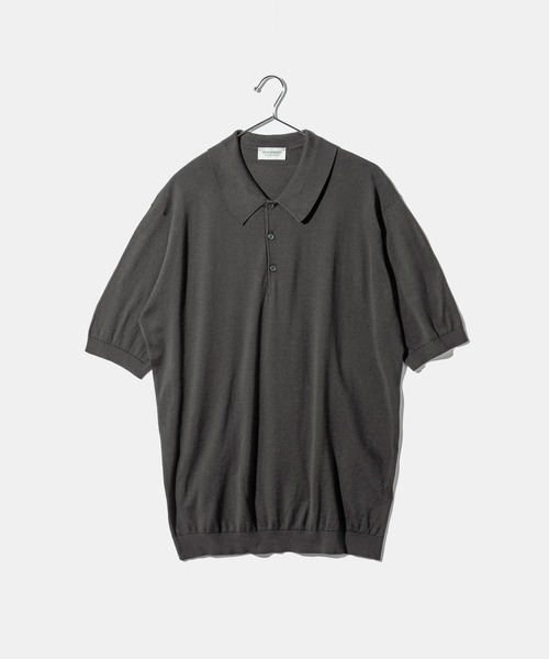 JOHN SMEDLEY(ジョンスメドレー)の「JOHN SMEDLEY ISIS 30 GAUGE SEAISLAND COTTON POLO KNITジョンスメドレー アイシス 30ゲージ シーアイランドコットン ポロニット EASY FIT(ポロシャツ・メンズ・シルバー/ベージュ系/ブラウン系その他/コバルトブルー/ブラック/カーキオリーブ/グレー系その他/ネイビー/インディゴブルー/ホワイト/ベージュ系1/チョコ/ダークブラウン/チャコール/グレイッシュベージュ・LARGE/X-LARGE/MEDIUM/SMALL)」の5枚目の写真