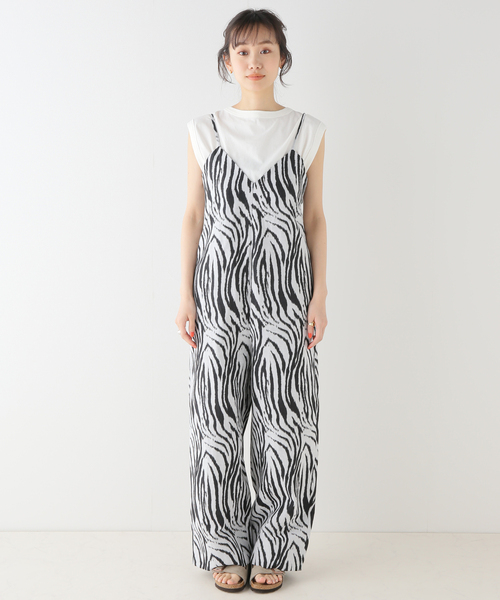 FRAMeWORK（フレームワーク）の「【LACHEMENT/ラシュモン】ゼブラウェーブオールインワン（つなぎ/オールインワン・レディース・ブラック・FREE）」の15枚目の写真