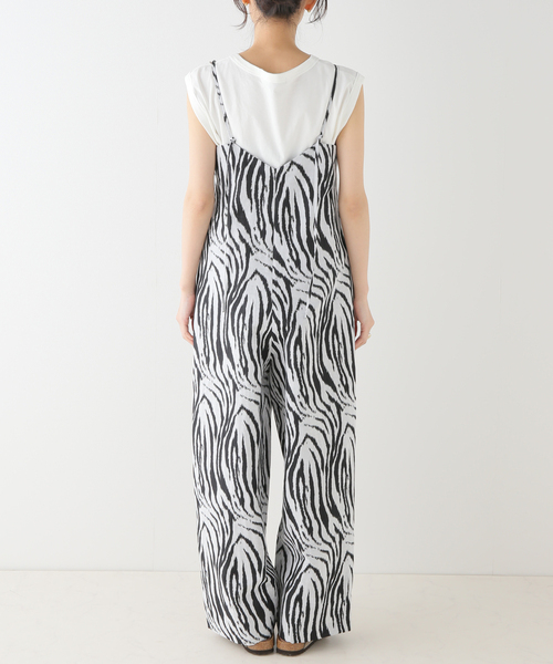 FRAMeWORK（フレームワーク）の「【LACHEMENT/ラシュモン】ゼブラウェーブオールインワン（つなぎ/オールインワン・レディース・ブラック・FREE）」の4枚目の写真