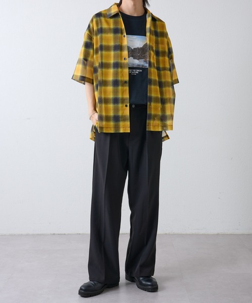 COLONY 2139（コロニートゥーワンスリーナイン）の「メッシュオンブレチェック半袖シャツ（シャツ/ブラウス・メンズ・ブラック/ブルー/イエロー・MEDIUM/LARGE）」の17枚目の写真