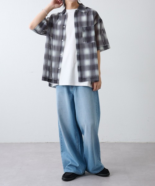 COLONY 2139（コロニートゥーワンスリーナイン）の「メッシュオンブレチェック半袖シャツ（シャツ/ブラウス・メンズ・ブラック/ブルー/イエロー・MEDIUM/LARGE）」の18枚目の写真