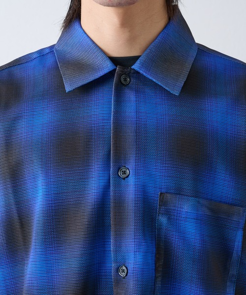 COLONY 2139（コロニートゥーワンスリーナイン）の「メッシュオンブレチェック半袖シャツ（シャツ/ブラウス・メンズ・ブラック/ブルー/イエロー・MEDIUM/LARGE）」の19枚目の写真