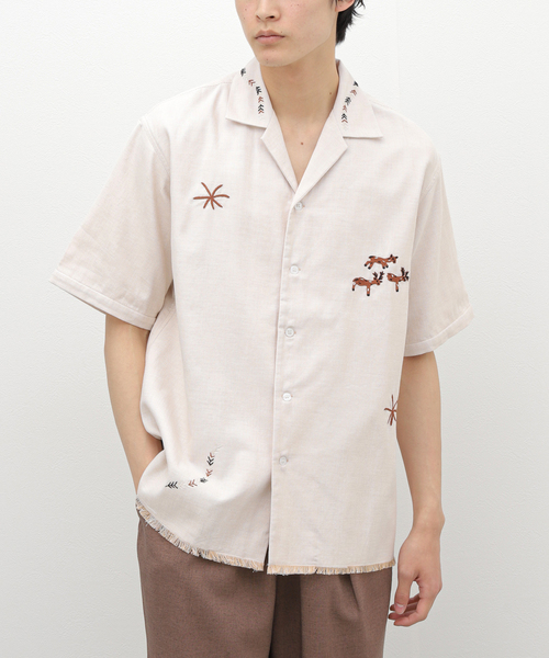 EDIFICE(エディフィス)の「【Tribu-To for LA BOUCLE】別注 プリミティブマン&ディアー シャツ(シャツ/ブラウス・メンズ・ベージュ系その他/ベージュ・LARGE/MEDIUM)」の7枚目の写真