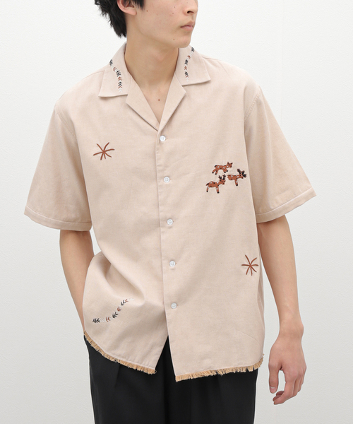EDIFICE(エディフィス)の「【Tribu-To for LA BOUCLE】別注 プリミティブマン&ディアー シャツ(シャツ/ブラウス・メンズ・ベージュ系その他/ベージュ・LARGE/MEDIUM)」の8枚目の写真