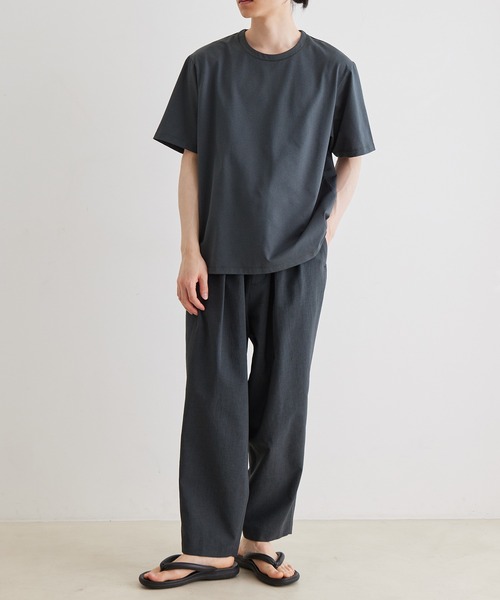 ADAM ET ROPE'（アダムエロペ）の「ボックスシルエット ジャージー Tシャツ / イージーケア / ユニセックス / 吸水速乾（Tシャツ/カットソー・メンズ・ブラウン/ブラック/ブルー系その他/ベージュ系その他/ブルー系その他4/ダークグリーン・M/L/XL/S）」の20枚目の写真