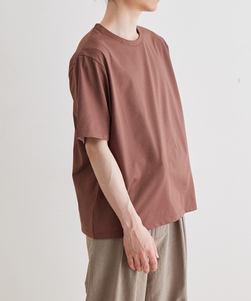 ADAM ET ROPE'（アダムエロペ）の「ボックスシルエット ジャージー Tシャツ / イージーケア / ユニセックス / 吸水速乾（Tシャツ/カットソー・メンズ・ブラウン/ブラック/ブルー系その他/ベージュ系その他/ブルー系その他4/ダークグリーン・M/L/XL/S）」の21枚目の写真