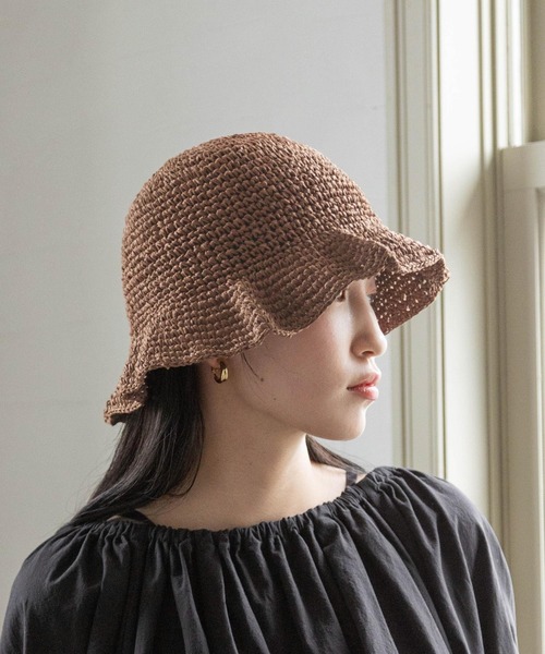 LOWRYS FARM(ローリーズファーム)の「ザツザイフリルHAT 172353(ハット・レディース・ブラウン/ダークブラウン・FREE)」の1枚目の写真