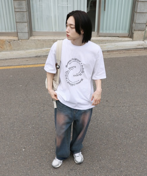 FOLLOWIN（フォロウィン）の「[UNISEX] レタリングプリントオーバーサイズ半袖Tシャツ（Tシャツ/カットソー・メンズ・グレー/ホワイト/ブラック・FREE）」の21枚目の写真