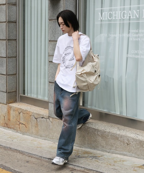 ★DOMINANT★プリント 半袖 Tシャツ セール】フォトxロゴプリント半袖Tシャツ（Tシャツ/カットソー