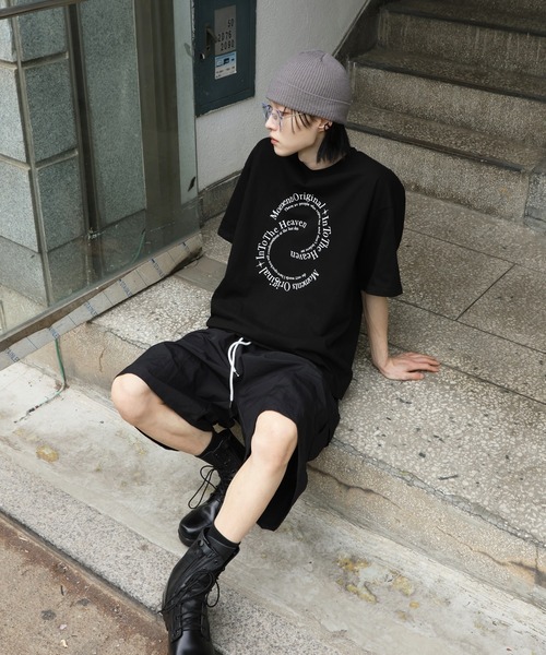 FOLLOWIN（フォロウィン）の「[UNISEX] レタリングプリントオーバーサイズ半袖Tシャツ（Tシャツ/カットソー・メンズ・グレー/ホワイト/ブラック・FREE）」の22枚目の写真