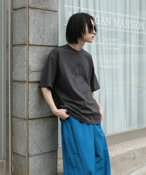 FOLLOWIN（フォロウィン）の「[UNISEX] レタリングプリントオーバーサイズ半袖Tシャツ（Tシャツ/カットソー・メンズ・グレー/ホワイト/ブラック・FREE）」の10枚目の写真