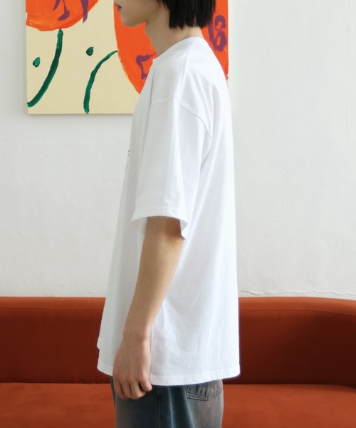 FOLLOWIN（フォロウィン）の「[UNISEX] レタリングプリントオーバーサイズ半袖Tシャツ（Tシャツ/カットソー・メンズ・グレー/ホワイト/ブラック・FREE）」の13枚目の写真
