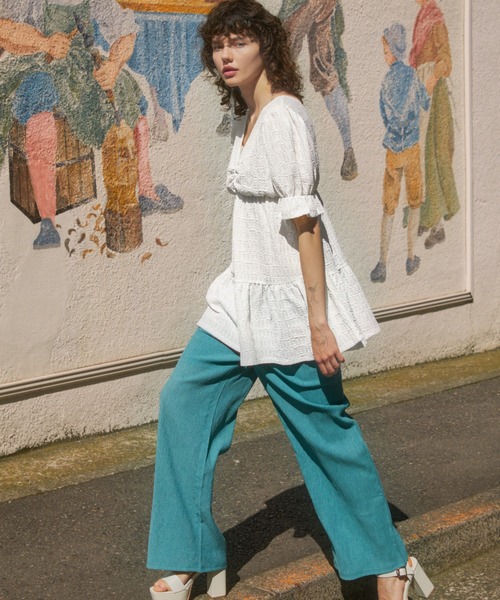 FOREVER 21(フォーエバー トゥエンティーワン)の「ドロストイージーパンツ(その他パンツ・レディース・ブラック/ブルー/オフホワイト/グリーン/レッド/イエロー・SMALL/MEDIUM/LARGE)」の9枚目の写真