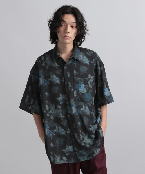 HARE(ハレ)の「デジタルフラワープリントシャツ(HARE)(シャツ/ブラウス・メンズ・ブラック/ホワイト/ブルー・FREE)」の8枚目の写真