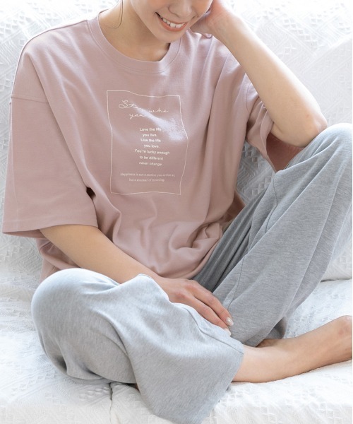 ad thie(アドティエ)の「ルームウエア セットアップ(SL)(ルームウェア/パジャマ・レディース・ホワイト系/ピンク系/チャコールグレー×ブラック/アイボリー系/ベージュ系/ブラウン/チャコールグレー/ピンク系2/ベージュ系2/ホワイト系2/ブラウン系2/アイボリー系2・MEDIUM/SMALL/FREE/LL)」の11枚目の写真