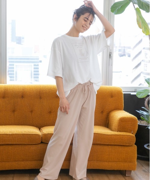 ad thie(アドティエ)の「ルームウエア セットアップ(SL)(ルームウェア/パジャマ・レディース・ホワイト系/ピンク系/チャコールグレー×ブラック/アイボリー系/ベージュ系/ブラウン/チャコールグレー/ピンク系2/ベージュ系2/ホワイト系2/ブラウン系2/アイボリー系2・MEDIUM/SMALL/FREE/LL)」の13枚目の写真