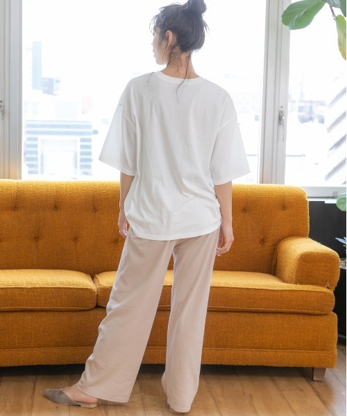 ad thie(アドティエ)の「ルームウエア セットアップ(SL)(ルームウェア/パジャマ・レディース・ホワイト系/ピンク系/チャコールグレー×ブラック/アイボリー系/ベージュ系/ブラウン/チャコールグレー/ピンク系2/ベージュ系2/ホワイト系2/ブラウン系2/アイボリー系2・MEDIUM/SMALL/FREE/LL)」の14枚目の写真