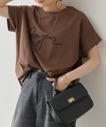 PUAL CE CIN | チェーンロゴ刺繍Tシャツ(Tシャツ/カットソー)