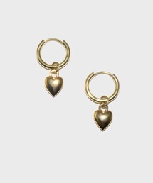 LHME（エルエイチエムイー）の「【WEB限定】”New me”ドロップフープピアス/ハート/サージカルステンレス（金属アレルギー対応）【LHME / エルエイチエムイー】（ピアス（両耳用）・メンズ）」
