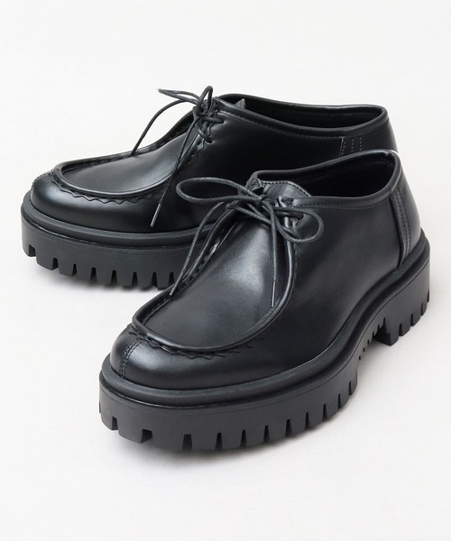 glabella（グラベラ）の「超厚底 タンクソール チロリアンシューズ（ドレスシューズ・メンズ・ブラック・S/L/M）」の2枚目の写真