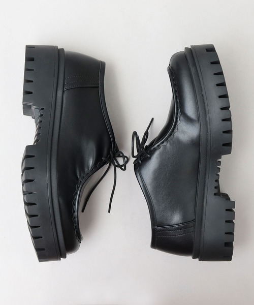 glabella（グラベラ）の「超厚底 タンクソール チロリアンシューズ（ドレスシューズ・メンズ・ブラック・S/L/M）」の4枚目の写真