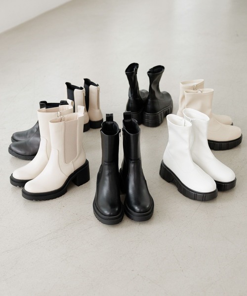 LAKOLE(ラコレ)の「スニーカーソールブーツ / 971555(ブーツ・レディース・ホワイト/ベージュ/ブラック・LARGE/MEDIUM)」の10枚目の写真