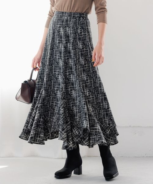 mysty woman（ミスティウーマン）の「エスカルゴマーメイドスカート 975245（スカート・レディース・ブラック系その他2/ベージュ系その他/ホワイト系その他/ブラック系その他/ブラック/グレー/ベージュ/ホワイト/ブラック系その他3/ベージュ系その他3/ホワイト系その他2/グレー系その他/ホワイト系2/ブラック系3/ネイビー/グレー系その他4・FREE）」の8枚目の写真