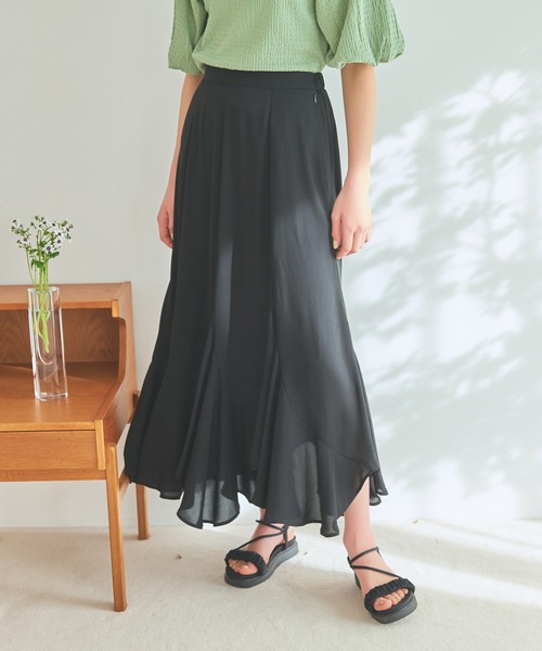 mysty woman（ミスティウーマン）の「エスカルゴマーメイドスカート 975245（スカート・レディース・ブラック系その他2/ベージュ系その他/ホワイト系その他/ブラック系その他/ブラック/グレー/ベージュ/ホワイト/ブラック系その他3/ベージュ系その他3/ホワイト系その他2/グレー系その他/ホワイト系2/ブラック系3/ネイビー/グレー系その他4・FREE）」の6枚目の写真