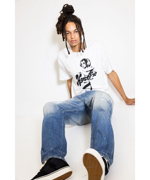 HYSTERIC GLAMOUR（ヒステリックグラマー）の「HYSTERIC STARING GIRL Tシャツ（Tシャツ/カットソー・メンズ・グリーン/ホワイト/ブラック・MEDIUM/X-LARGE/LARGE/SMALL）」の7枚目の写真