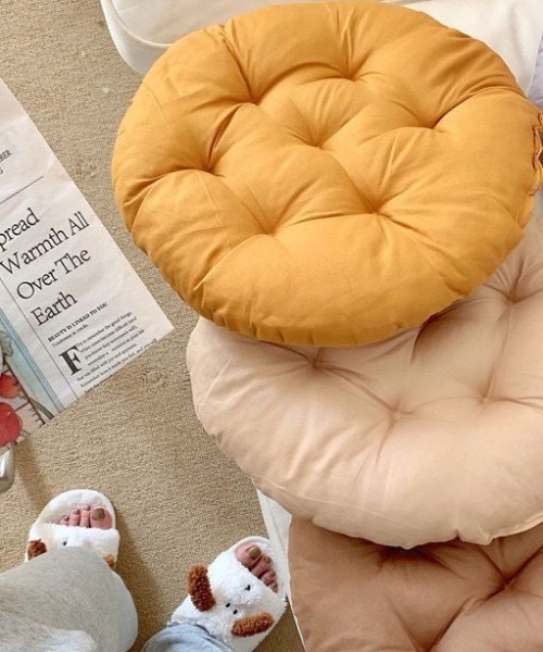 Made in I（メイドインアイ）の「ふんわりドーナツクッション（クッション/クッションカバー・レディース・グリーン/ブラウン/ピンク/イエロー/ベージュ/ブルー/グレー・FREE）」の16枚目の写真