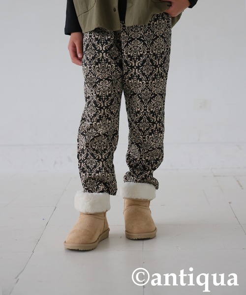 antiqua（アンティカ）の「綿100%ダマスク柄長袖ルームウエア（ルームウェア/パジャマ・キッズ・ブラック・120/130/140/150/160）」の17枚目の写真