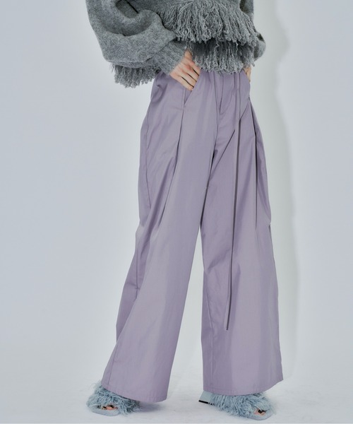 LA BELLE ETUDE（ラベルエチュード）の「サイドタックGワイドパンツ（スラックス・レディース・ブラック/グレー/ライトパープル・0/1）」の15枚目の写真