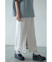SATIN SLIT SKIRT