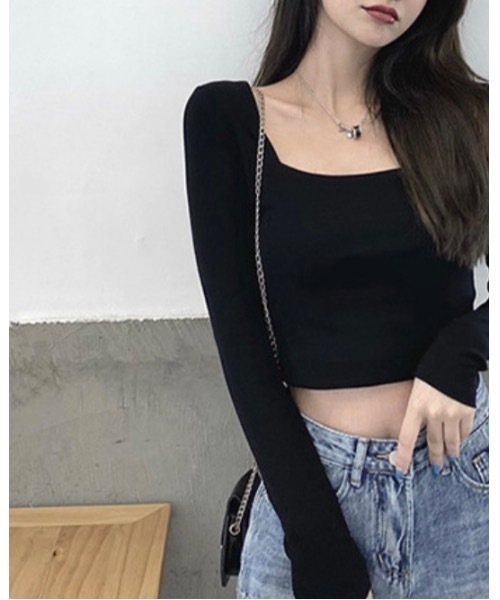 ayane✨スクエア2重Tシャツ✨新品ブラック サイズ38 ayane 】874805スクエア2重Tシャツ | selectshopB5