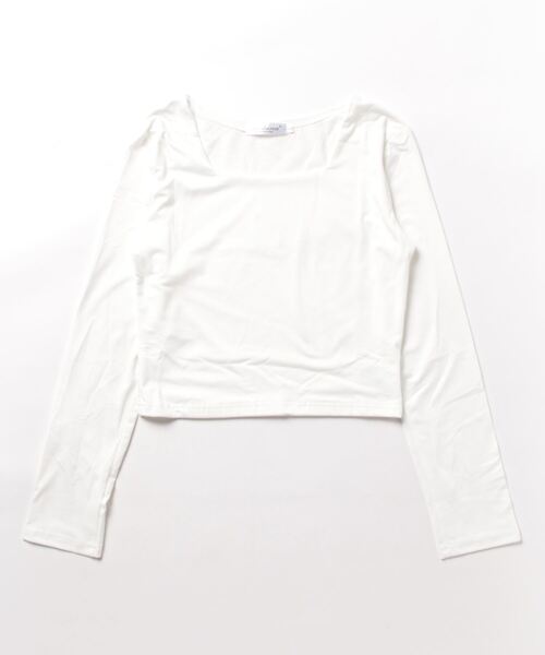 セール】スクエアネッククロップドロングTシャツ（Tシャツ