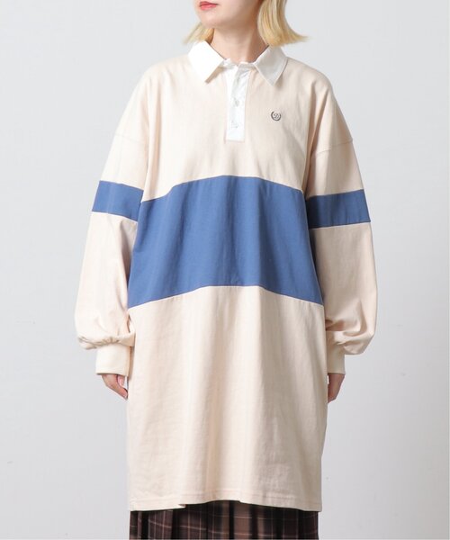 DOUBLE NAME（ダブルネーム）の「配色ラガーポロ衿ワンピース（ワンピース・レディース・キナリ/グリーン/ネイビー・FREE）」の11枚目の写真