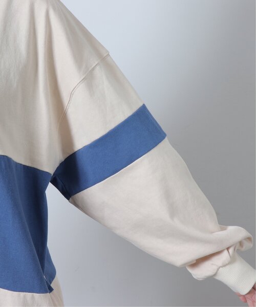 DOUBLE NAME（ダブルネーム）の「配色ラガーポロ衿ワンピース（ワンピース・レディース・キナリ/グリーン/ネイビー・FREE）」の16枚目の写真