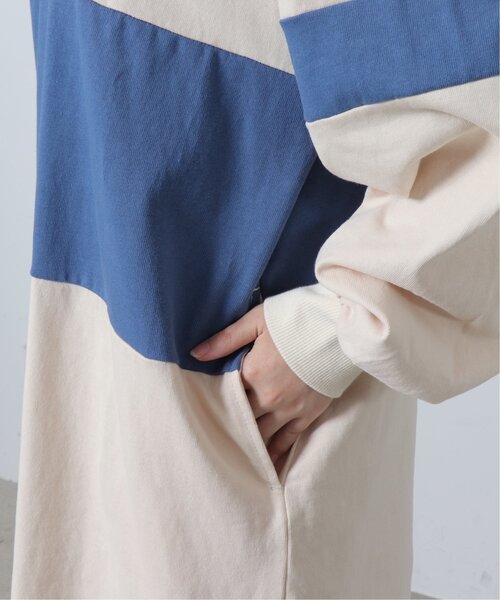 DOUBLE NAME（ダブルネーム）の「配色ラガーポロ衿ワンピース（ワンピース・レディース・キナリ/グリーン/ネイビー・FREE）」の17枚目の写真