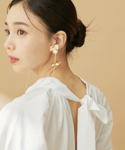 VIS（ビス）の「ダブルフラワーロングイヤリング（イヤリング・レディース・ゴールド/シルバー・FREE）」の12枚目の写真