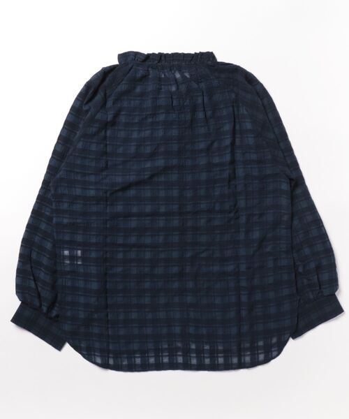 flower(フラワー)の「シアーフリルブラウス(シャツ/ブラウス・レディース・ベージュ/ネイビー・FREE)」の15枚目の写真