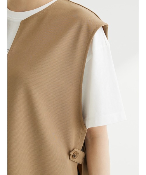 Green　Parks（グリーンパークス）の「キーネックカットベスト（ベスト・レディース・ブラック/ベージュ・FREE）」の13枚目の写真