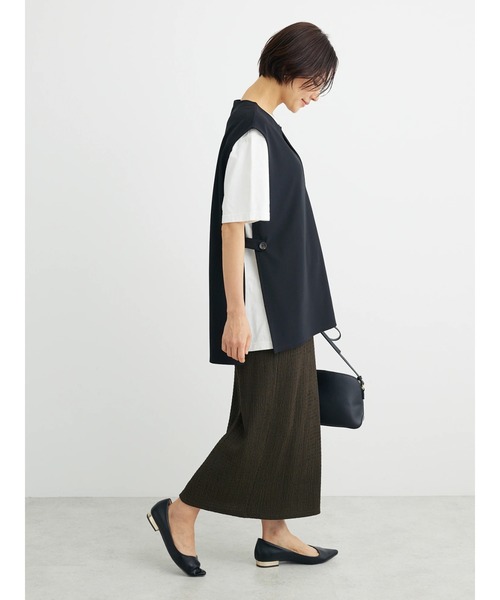 Green　Parks（グリーンパークス）の「キーネックカットベスト（ベスト・レディース・ブラック/ベージュ・FREE）」の16枚目の写真